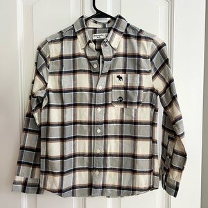 Abercrombie kids button down / button up plaid long sleeve shirt - new with tags